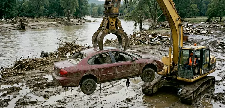 Flood-Damaged Junk Car Disposal in Kansas City