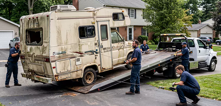 Water Damaged Junk RV Removal in Kansas City