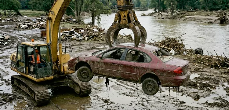 Flood Damaged Junk Car Pick Up for Cash in Kansas City 