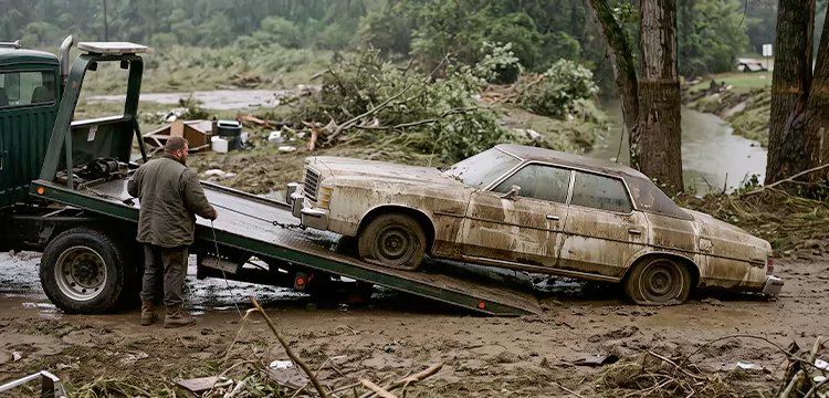 Flood-Damaged Junk Car Disposal in Kansas City